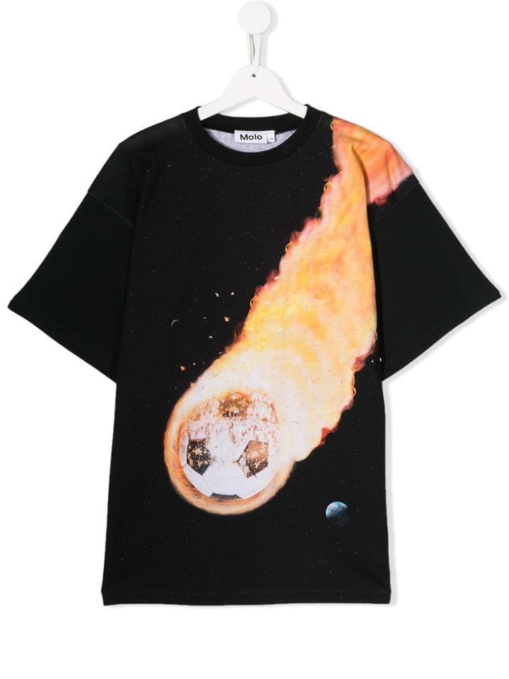 Molo Kids Teen Football Print T-shirt - Black