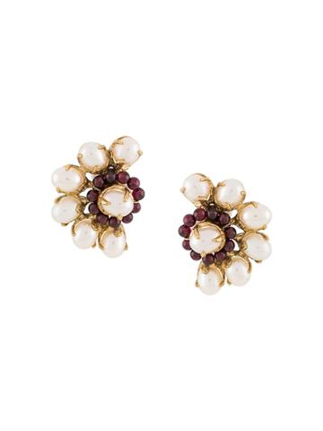 Goossens Perle Baroque Asymmetric Earrings - Gold