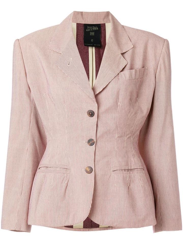 Jean Paul Gaultier Pre-owned Pinstriped Blazer - Neutrals