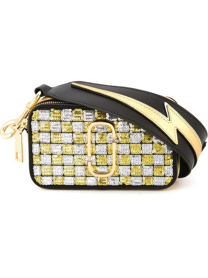 Marc Jacobs Small 'snapshot Sequins Checker' Crossbody Bag