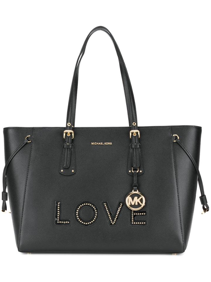 Michael Michael Kors Voyager Love Medium Tote - Black