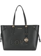 Michael Michael Kors Voyager Love Medium Tote - Black