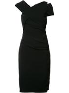 Talbot Runhof - Moa Asymmetrical Dress - Women - Polyester/triacetate - 36, Black, Polyester/triacetate