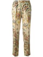 Etro Floral Print Trousers, Women's, Size: 46, Wool