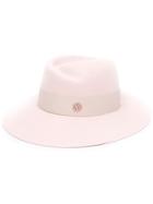 Maison Michel Logo Plaque Hat - Pink