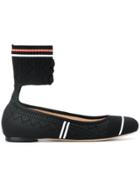 Fendi Stretch Fabric Ballerinas - Black