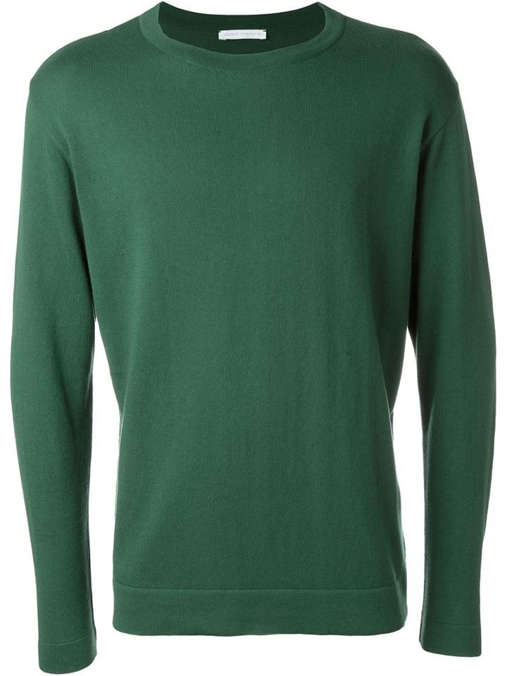 Société Anonyme Crew Neck Sweater, Men's, Size: Xs, Green, Cotton
