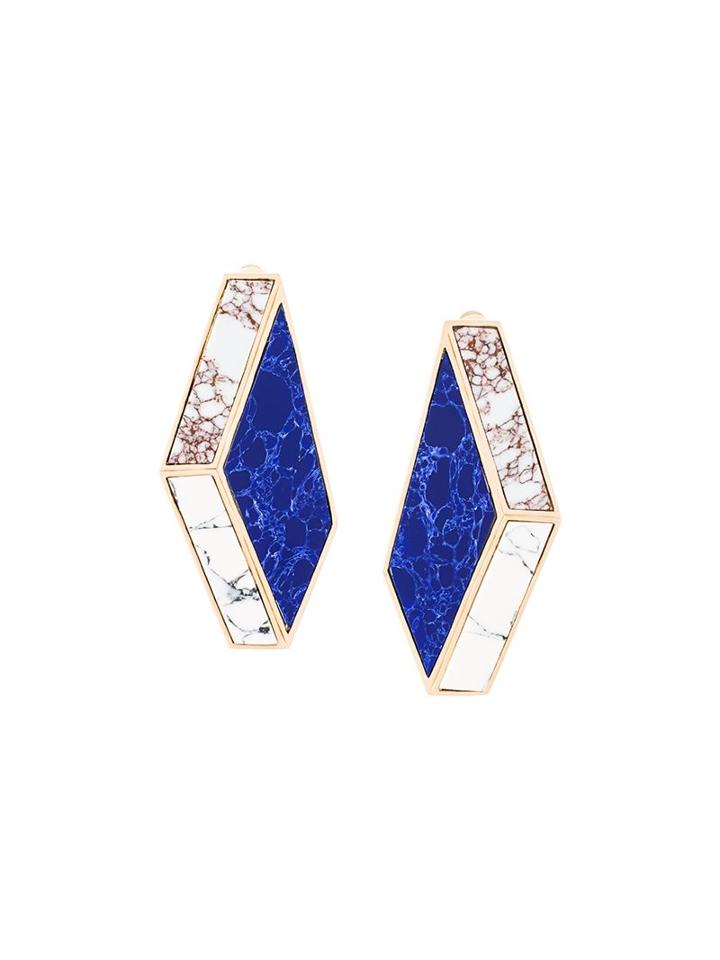 Eshvi Nino Eliava X Eshvi 'lava' Clip-on Earrings, Women's, Blue