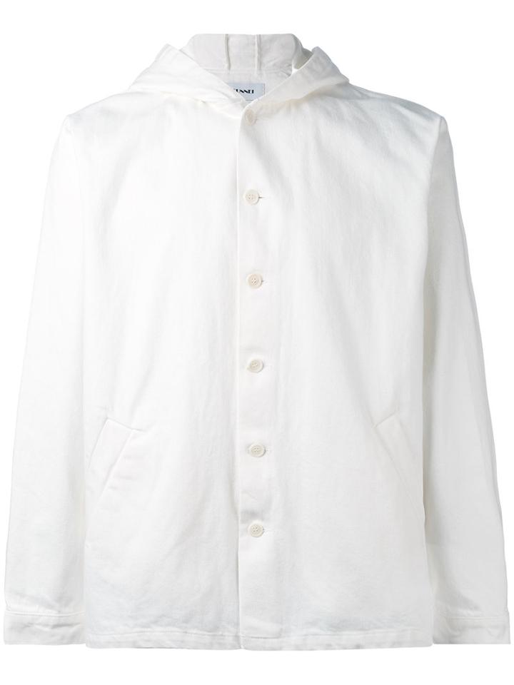 Sunnei - Hooded Jacket - Men - Cotton - M, White, Cotton