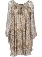 Plein Sud Floral Print Dress, Women's, Size: 38, Nude/neutrals, Silk