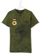 Diesel Kids Teen Stone Washed Eagle T-shirt - Green