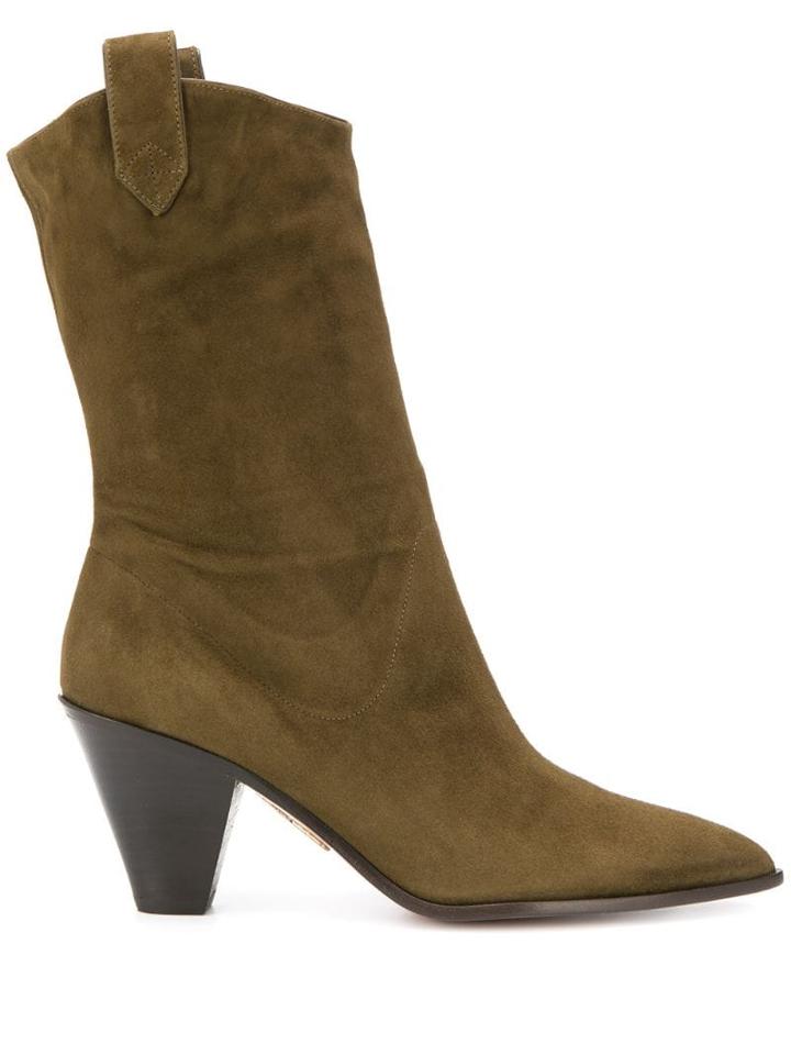 Aquazzura 70 Boogie Cowboy Boots - Brown