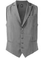 Eleventy Buttoned Waistcoat, Men's, Size: Xl, Grey, Wool/spandex/elastane