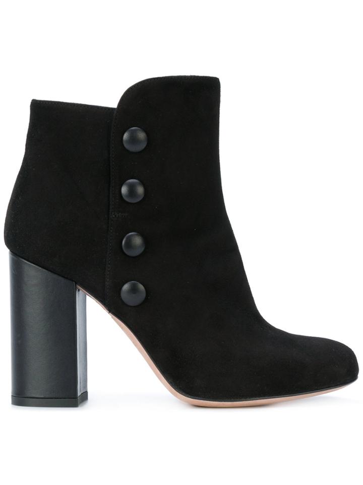 Francesca Mambrini Decorative Button Ankle Boots - Black