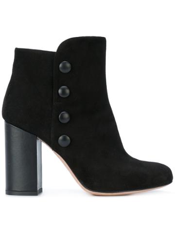 Francesca Mambrini Decorative Button Ankle Boots - Black