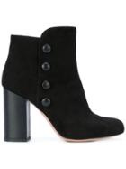 Francesca Mambrini Decorative Button Ankle Boots - Black
