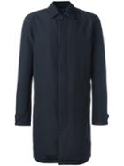 Z Zegna Padded Raincoat, Men's, Size: Xl, Blue, Polyester