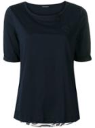 Luisa Cerano Contrast Panels T-shirt - Black