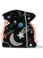 Les Petits Joueurs Beaded Moon And Comet Embroidered Drawstring