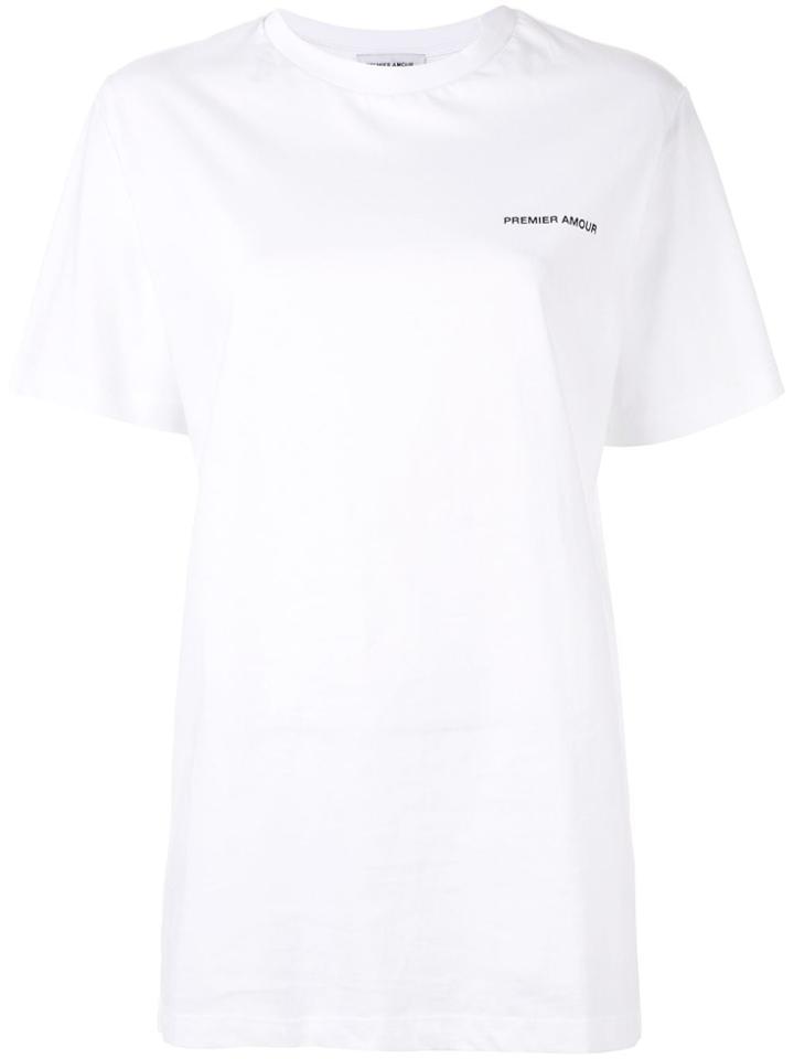 Premier Amour Logo Print Loose T-shirt - White
