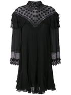 Chloé Embroidered Flared Dress - Black