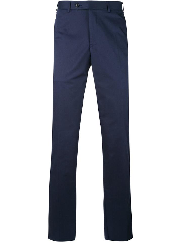 Canali - Tailored Trousers - Men - Cotton/spandex/elastane - 54, Blue, Cotton/spandex/elastane