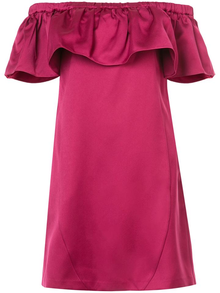 Zac Zac Posen Off Shoulder Crystal Dress - Red