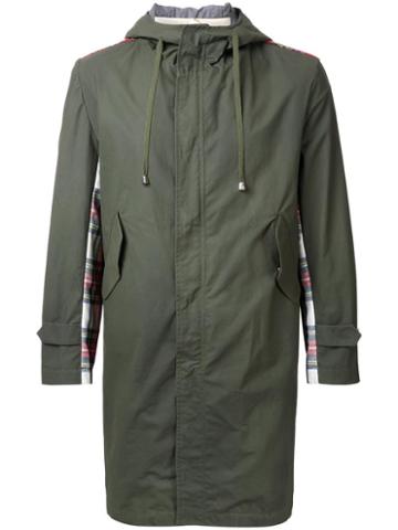 Clothsurgeon Tartan Panel Parka, Men's, Size: Medium, Green, Cotton