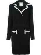 Moschino Vintage Contrast Trim Tailored Dress, Women's, Size: 38, Black