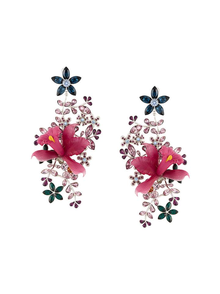 Dsquared2 Floral Earrings - Pink & Purple