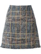 Etro Raw Edge Tweed Skirt