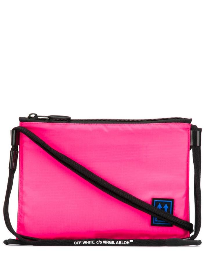 Off-white Logo Patch Shoulder Bag - Pink