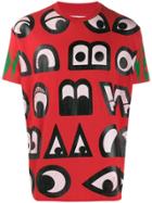 Walter Van Beirendonck Pre-owned 2005/06's Weird Print T-shirt - Red