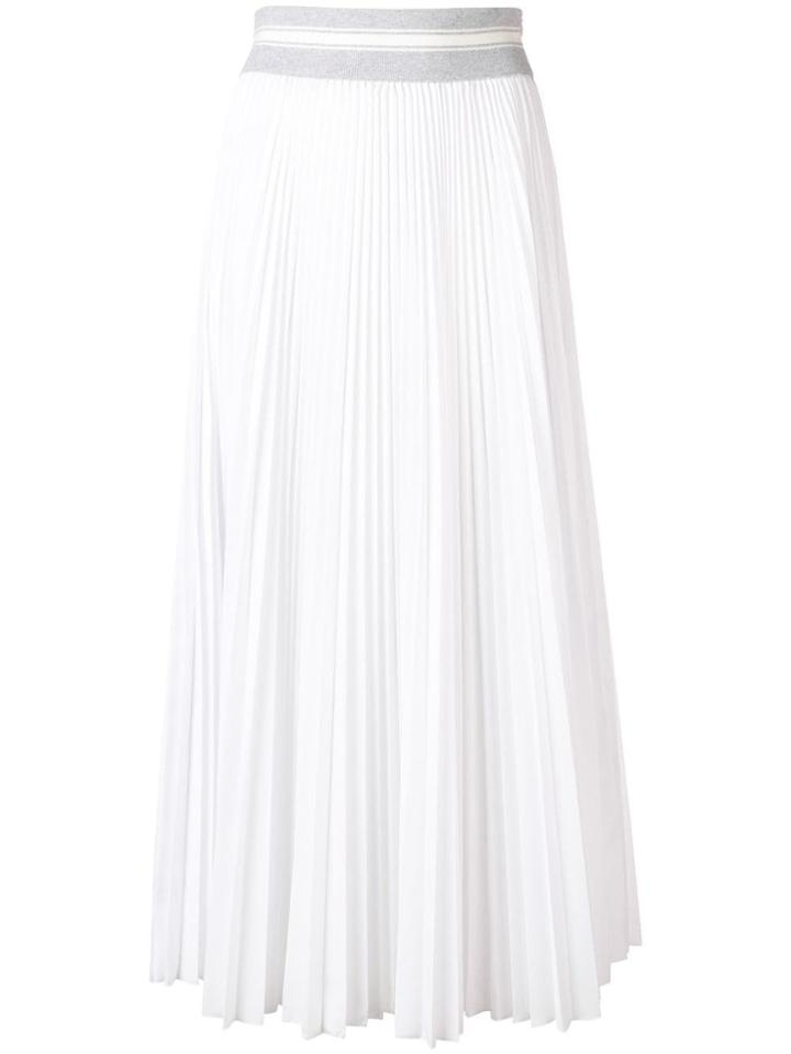 Eleventy Pleated Maxi Skirt - White