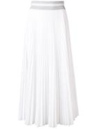 Eleventy Pleated Maxi Skirt - White