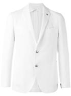 Tagliatore Classic Blazer, Men's, Size: 52, White, Linen/flax/polyamide/cotton/cupro