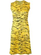 Aries Tiger Print Dress, Women's, Size: 1, Yellow/orange, Polyester