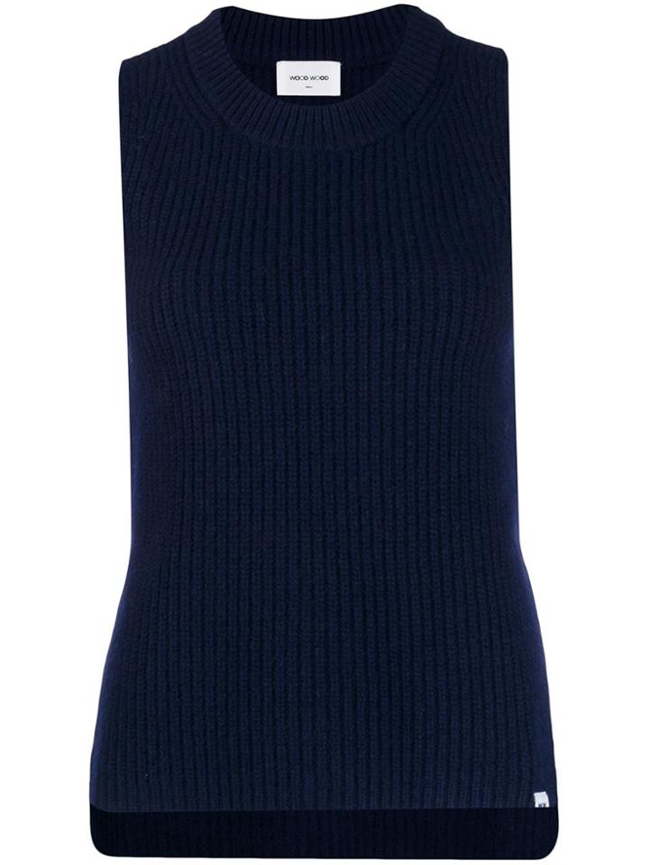 Wood Wood Melia Vest Jumper - Blue