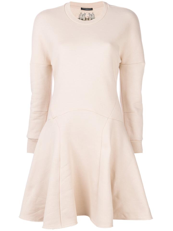 Alexander Mcqueen Skater Style Sweatshirt Dress - Pink & Purple
