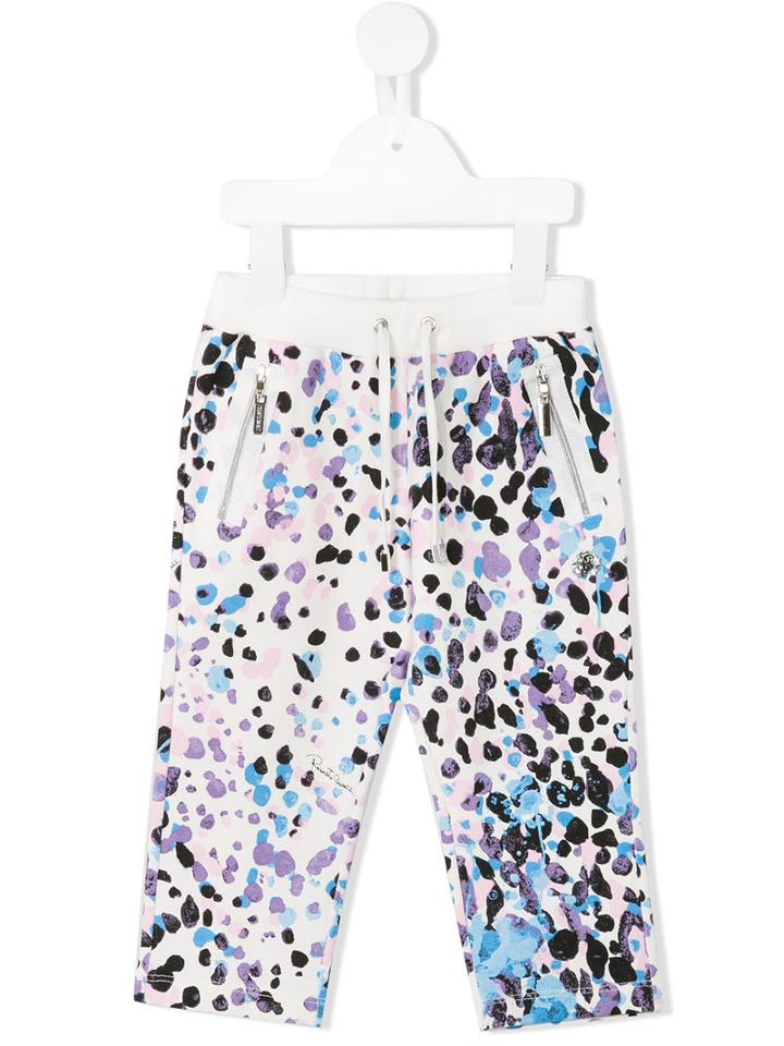 Roberto Cavalli Kids - Animal Print Joggers - Kids - Cotton/spandex/elastane - 24 Mth, White