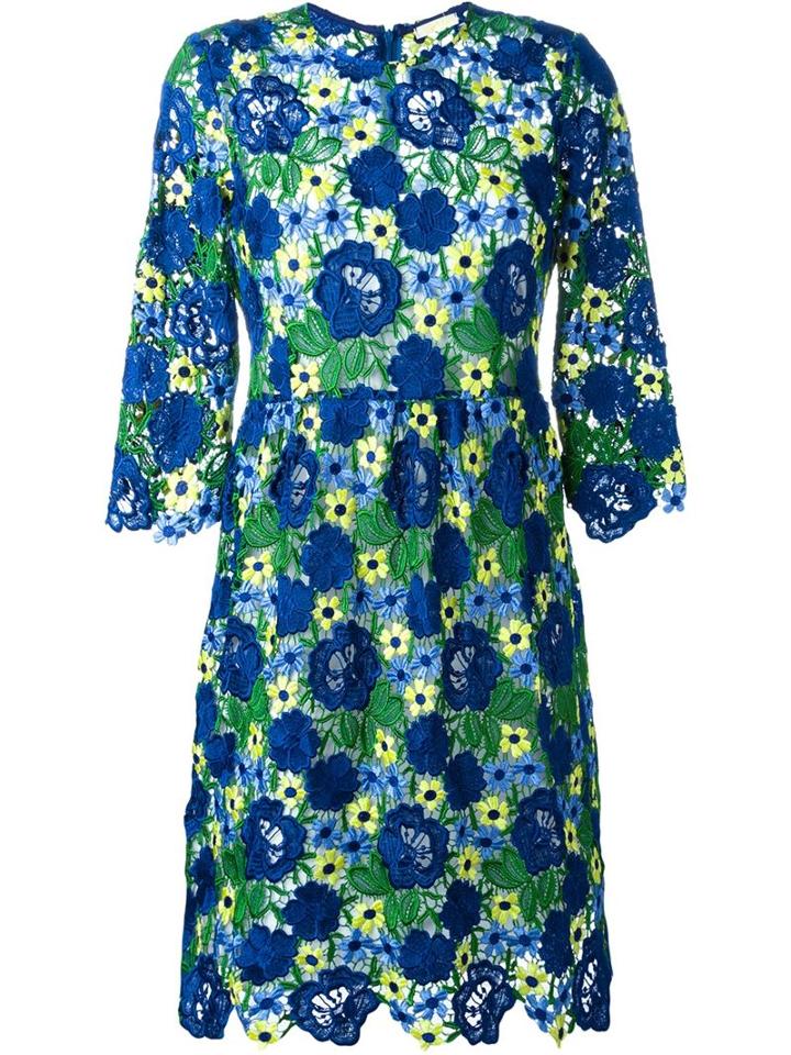 P.a.r.o.s.h. All-over Lace Midi Dress, Women's, Size: Xs, Blue, Cotton/polyamide