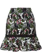 Giambattista Valli Floral Lace Panel Skirt, Women's, Size: 40, Black, Cotton/polyester/polyamide/viscose