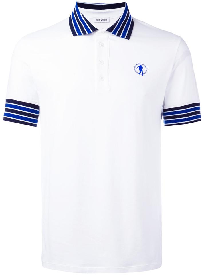Dirk Bikkembergs - Contrast Collar Polo Shirt - Men - Cotton/spandex/elastane - M, White, Cotton/spandex/elastane