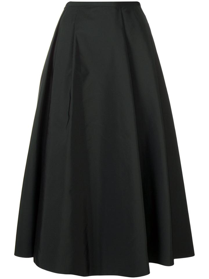 Rochas Pleated A-line Skirt - Black