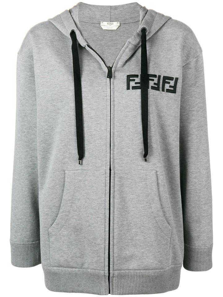 Fendi Logo Hoody - Grey