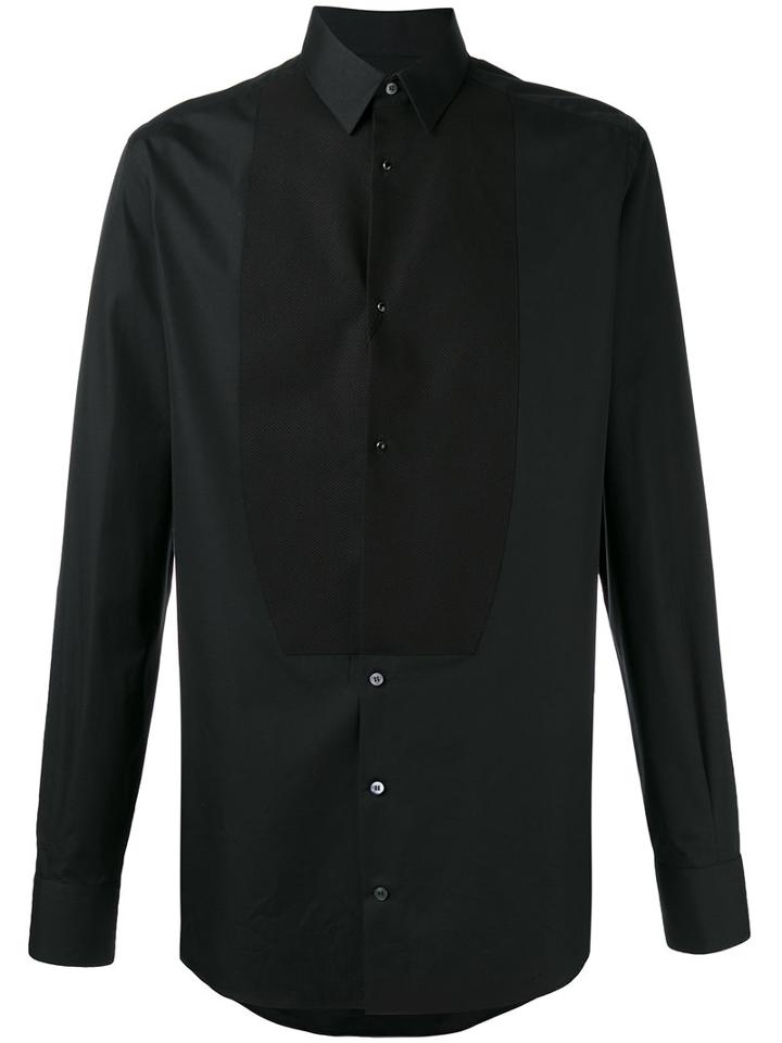 Dolce & Gabbana - Patched Trim Shirt - Men - Cotton - 41, Black, Cotton