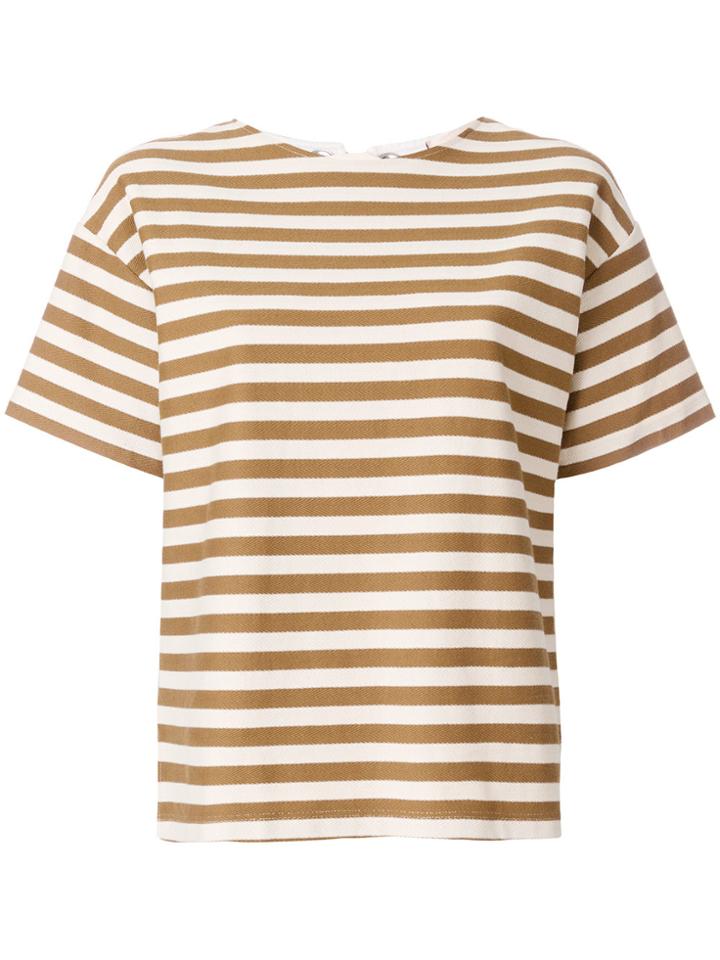 Erika Cavallini Striped T-shirt - Brown