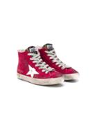 Golden Goose Deluxe Brand Kids Francy Hi-top Sneakers, Boy's, Size: 33, Red