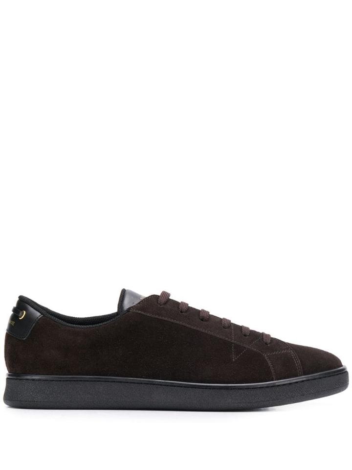 Car Shoe Logo Low-top Sneakers - Brown