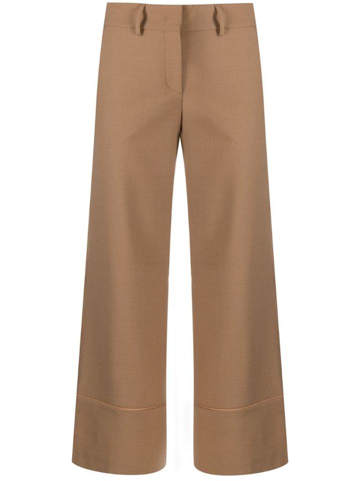 Piazza Sempione Cropped Wide-leg Trousers - Neutrals